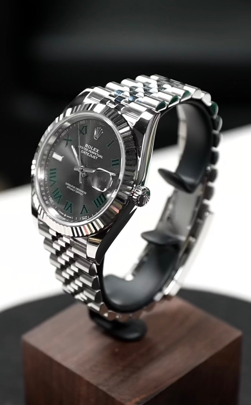 Rolex Datejust 41 Slate grey Wimbledon dial &Jubilee bracelet.